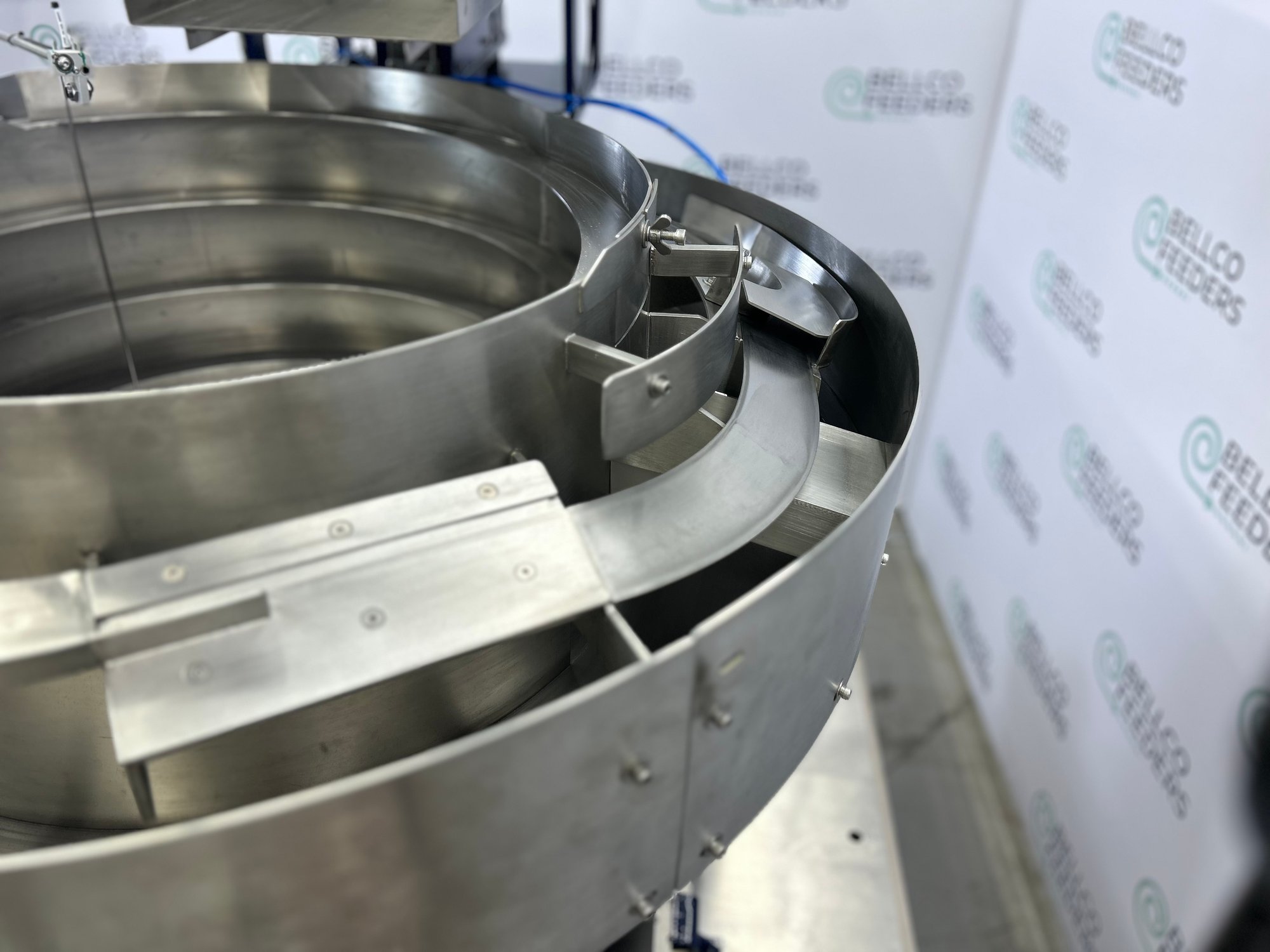 close up of a vibratory bowl feeder close up of a vibratory bowl feeder