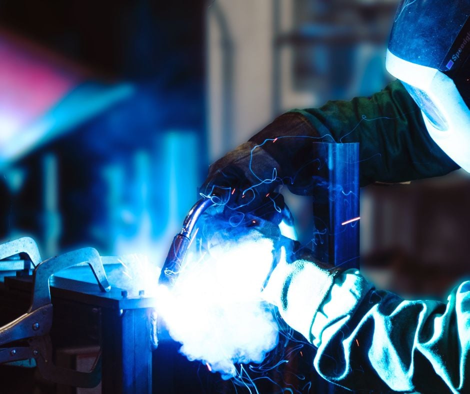 Manufacturing Image - Welding Steel Legs for Feeder