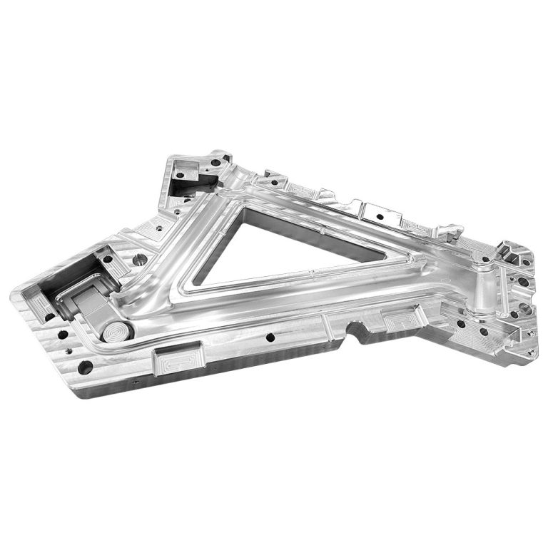 Precision-machined aluminum frame component produced through the Bellco custom parts service