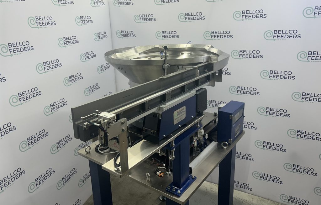 view of vibratory bowl system with two-finger escapement