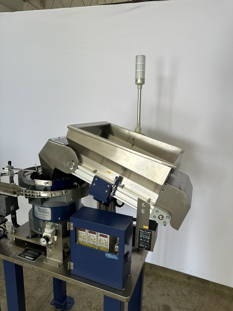 side view of bulk parts hopper